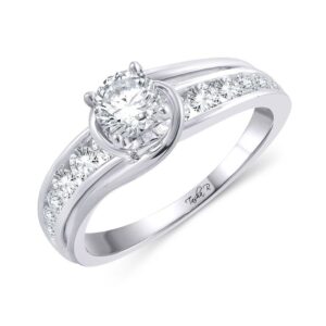 14k White Gold 1.04ctw Diamond Engagement ring